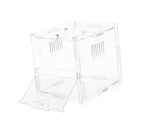 Veemoon Mini Acrylic Jumping Spider Enclosure Transparent Reptile Terrarium Habitat for Tarantula Gecko Snail Insect Feeding and Breeding Box with Strong Structure and Easy Cleaning