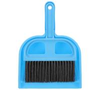 Veemoon Mini Blue Dustpan and Handheld Broom Set for Small Pets Cage Cleaning, Lightweight Miniature Brush for Hamsters, Chinchillas, Hedgehogs and Reptile Enclosures, 1pcs