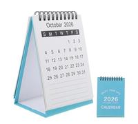 Veemoon Mini Desk Calendar with Zodiac Horse Theme Lake Green Month Standing Easel Planner Lunar Year Traditional Chinese Calendar for Office School and Personal Use Compact with Memo