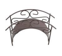 Veemoon Mini Garden Arch Bridge Tiny Metal Bridge for Garden Enthusiasts Design Arch Shape Black Iron Indoor and Outdoor Use Easy to Use Decor