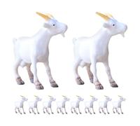 Veemoon Mini Goat Figurines, 12 Pcs Mini Sheep Figurines Simulated Pvc Goat Models Realistic Farm Animal Decorations For Moss Terrarium Dollhouse Diy Craft Educational Displays Christmas Decor