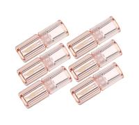 Veemoon Mini Lip Gloss Tubes 3.4ml, 6pcs Refillable Empty Lip Balm Containers with Fine Brush Wand for Diy Lipstick, Portable Cosmetic Sample Bottles for Travel and Makeup