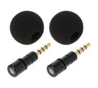Veemoon Mini Microphone 2pcs Ultralight Metal and Sponge Design with Noise Reduction for Smartphone and PC for Lectures and Video Recording