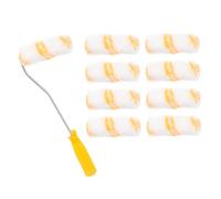 Veemoon Mini Paint Roller with Handle Cotton Thread Coating Brushes for Doors Windows Baseboards DIY Wall Painting and Small Projects Easy to Use for Office and Store Decorators