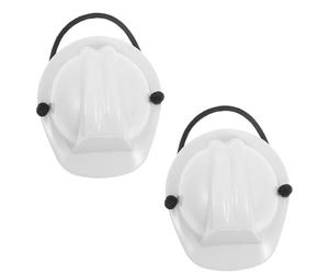 Veemoon Mini Pet Safety Helmets 2Pcs Plastic Lightweight Hard Hats Featuring Spring Rope for Small Dogs Cats DIY Craft Hats