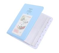 Veemoon Mini Photo Album Blue Insert Style Card Holder for Photos Collection Ticket Book Storage with Pages for Travel Wedding Graduation Family Memories