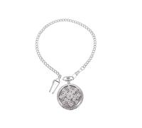 Veemoon Mini Pocket Watch Relief Sunflower Pattern Battery Operated Quality Alloy for Dad