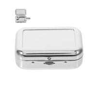 Veemoon Mini Portable Stainless Steel Ashtray Windproof Compact Easy to Clean for Home Office Car Outdoor Use Convenience for Smokers