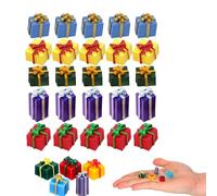 Veemoon Mini Presents for Mini Tree, Christmas Tree Decor 30pcs Boxes Ornament for Christmas Village Accessories Diy Handicraft for Indoor Outdoor Xmas Party Holiday