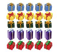 Veemoon Mini Presents for Mini Tree, Christmas Tree Decor 30pcs Boxes Ornament for Christmas Village Accessories Diy Handicraft for Indoor Outdoor Xmas Party Holiday