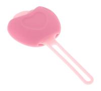 Veemoon Mini Silicone Lip Brush Storage Case Pink Protective Cover for Lip Brushes Hanging Strap Hold up Portable Organizer for Makeup Artists Women Girls