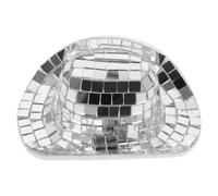 Veemoon Mini Silver Disco Cowgirl Hat Miniature Doll Hat DIY Accessories Tiny Party Headwear Ornament for Dress-up and Celebration
