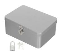 Veemoon Mini Tin Containers Rectangular Metal Tin Containers Sturdy Protection Versatile Storage for Home Living Areas