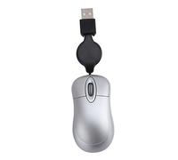 Veemoon Mini Usb Wired Mouse Portable Retractable Optical Computer Mouse with Ergonomic Design for Desktop and Notebook Use Silver Color