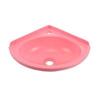 Veemoon Mini Wall Hung Sink Triangular Bathroom Basin with Sturdy Plastic Construction and Space-Saving Design, for Apartments and Modern Homes, Stylish Floating Corner Wall Mounted Sink