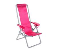 Veemoon Miniature Beach Chair Ornament Lightweight Portable Dollhouse Furniture for Playroom Realistic Folding Design for Decorative Versatility Gardens and Study Rooms