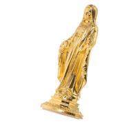 Veemoon Miniature Gold Mary Statue Religious Figurine Catholic Praying Mother of Jesus Sculpture Christmas Christian Decor for Home and Table