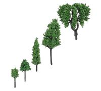 Veemoon Miniature Plastic Model Trees Realistic Mini Scene Accessory for Dollhouse Sand Table and DIY Landscape Lifelike Artificial Miniature Trees in Multiple for Detailed Scenery