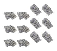 Veemoon Miniature Resin Stone Steps Small Stone Stairs Models 12pcs with Fine Workmanship and Lightweight Design for Landscape and Mini Garden Doll House Accessories and Fairy