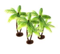 Veemoon Model Trees Mini Palm Tree, Green Palm Coconuts Topper Scale Scenery Miniature Figurines Micro Aquarium Garden Plant Building Model Landscape Decoration