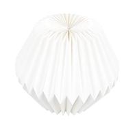 Veemoon Modern Simple Style Folding Paper Lantern Lampshade 30x30cm Slim Waist Pendant Lamp Cover Decorative Indoor Lighting Fixture for Home and Office