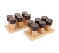 Veemoon Montessori Olfactory Toy Set for Toddlers, Wooden Smell Training Sensory Barrel, Baby Sensory Development Aid for Early Childhood Learning and Nose Stimulation