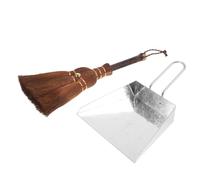 Veemoon Multi Function Dustpan and Whisk Broom Set Lightweight Ergonomic Grip Pet Cage Cleaning Tool for Home Compact Space Saving Household Dust Pan Brush