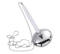 Veemoon Multi-function Writing Pen Office Stationery Silver Ballpoint Pen with Chain Ergonomic Comfort Smooth Writing Unique Creative Style for Office and Hotel Front Desk