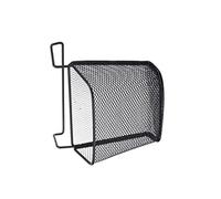 Veemoon Multifunction Iron Office Hanging Basket for Pens and Files Compact Storage Rack Organizer for Desk and Dorm Space Saving Black Mesh Basket