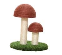 Veemoon Mushroom Shape Cat Scratcher Post with Sisal Board Indoor Kitten Climbing Stress Relief Plaything for Cats