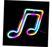 Veemoon Music Notes Neon Light LED Lamp USB or Battery Powered Hanging Night Light for Bedroom Party Decor