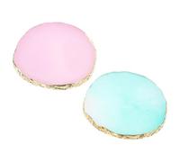 Veemoon Nail Art Mixing Palette Smooth Surface with Agate Plate Resin 2pcs Comfortable Hand Feeling for Gel Nail Polish