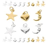 Veemoon Nail DIY Pendant Decors and Manicure Hole Puncher Set Star Moon Nail Dangle Charms for and Piercing Suitable for Home and Salon Use Random Color Random Color