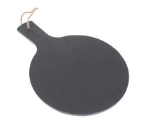 Veemoon Natural Stone Serving Plate Black Nonslip Food Serving Dish for Restaurants and Parties, Sturdy Steak Board with Anti-Scald Feature, for Sushi and Bread Presentation