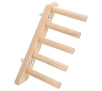 Veemoon Natural Wood Bird Ladder Perch Stand for Small and Medium Pet Birds, Providing a Comfortable Place to Play and Chew, Cage for Budgies and Parrots