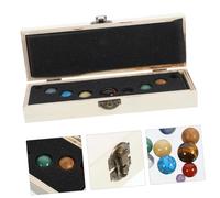 Veemoon Nine Planets Ornaments Solar System Planets Decor Educational Gemstone Minerals and Crystals for Desk Space Bedroom Accessories