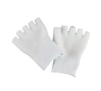 Veemoon Non Slip Open Toed Gel Moisturizing Socks for Women Ladies Cotton Breathable Stretchy Foot Care for Plantar Achilles Tendon Relief and Heel White Spa Socks