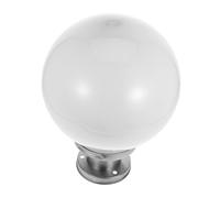 Veemoon Outdoor Acrylic Globe Light Fixture for Villa Modern Decorative Post Lights with Ip65 Waterproof Aluminum Base, 32 X 25 CM Round Design for Garden Deck