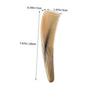 Veemoon Ox Horn Massage Comb Thick Curved Detangling Styling Tool for Thick Curly Wavy Hair Anti-static Natural Horn Material Comfortable Scalp Massage