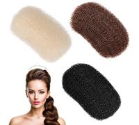 Veemoon Pack of 3 Hair Pads, Hair Bulls for Volume Use for Women and Girls, Beauty Styling, Ballet Dance