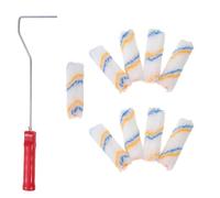 Veemoon Paint Roller Brush Cotton Thread for Wall Painting, Smooth Clean Finish and Excellent Coverage, Portable 360 Degrees Rolling Wall Paint Brush for Home and Surface Painting
