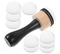 Veemoon Painting Sponge Stamper with Wooden Handle Reusable Sponges for Watercolor Gouache Art Crafts Lightweight Drawing Stamper Brush for DIY Painting and Early Childhood Education