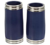 Veemoon Pair of Dark Blue ABS Clarinet Tuning Tubes, Wind Instrument Pitch Adjustment Accessory for Practical Clarinet Tuning