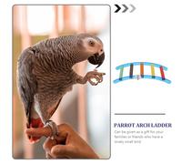 Veemoon Parrot Arch Ladder Bird Climb Stair Chewable Wear-resistant for Cage Birds Blue Acrylic Climbing Stand Promotes Exercise and Balance for Pet Parrots
