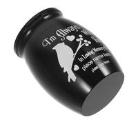 Veemoon Parrot Ashes Urn Small Keepsake Cremation Container for Pet Birds Mini Memorial Casket with Seal Permanent Resting Place for Pet Bird Ashes Black Compact Urn for Parrot