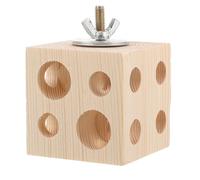 Veemoon Parrot Wooden Block Puzzle Foraging Training Brain Intelligence Development Wood 2.95x2.12x2.12in Bird Cage Decoration for Bird Cage Parrot