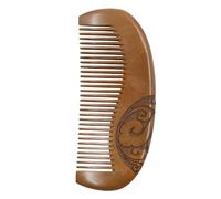 Veemoon Peach Wood Hair Comb Half Moon Shape Carving Skin-friendly Material and Headache Relief Function for Women Ladies, Scalp Massage Styling Tool