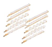 Veemoon Pearl Bobby Pin Hair Pin 5pcs A Set White Copper Imitation Pearl Hair Accessories for Party Banquet
