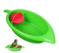 Veemoon Pet Parrot Bathtub Bird Bathing Tub with Rosy Green Plastic Basin for Cage Use, Pet Bird Shower Bath Accessory Suitable for Budgies and Parakeets
