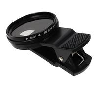 Veemoon Phone Camera Lens Variable Neutral Density Filter 37mm Nd2-400 Portable Compact Aluminum Alloy Clip-on Photography Filter for Traffic Flow and Cloud Scenes